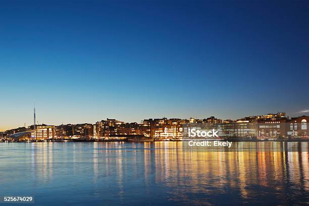 Oslo Harbor At Night Stock Photo - Download Image Now - Harbor, Night, Oslo