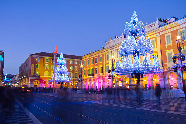 istock Nice decorated for Christmas, France 525674079