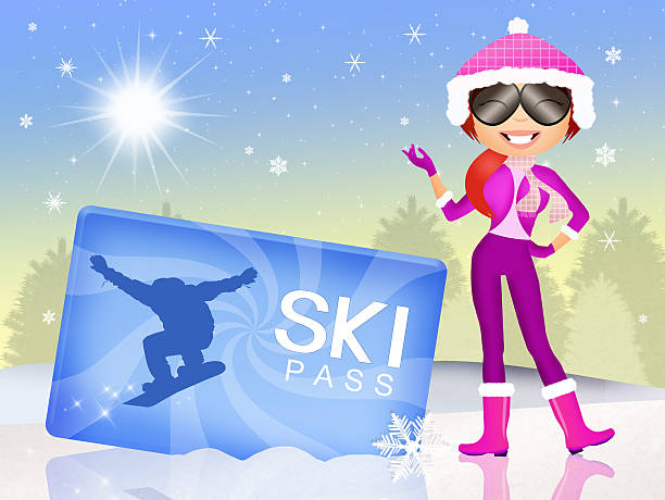 스키복 산길 - mountain skiing ski lift silhouette stock illustrations