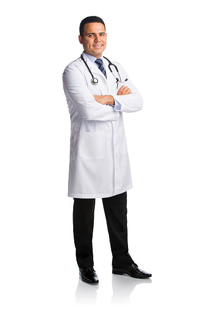 Smiling male doctor stock photo