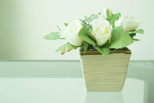 istock Bouquet of Artificial White Rose 525676299