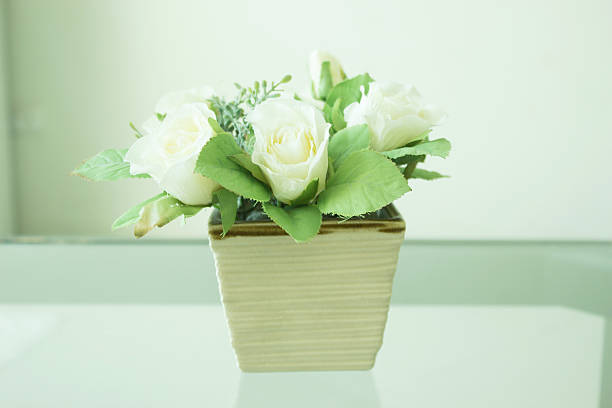istock Bouquet of Artificial White Rose 525689063