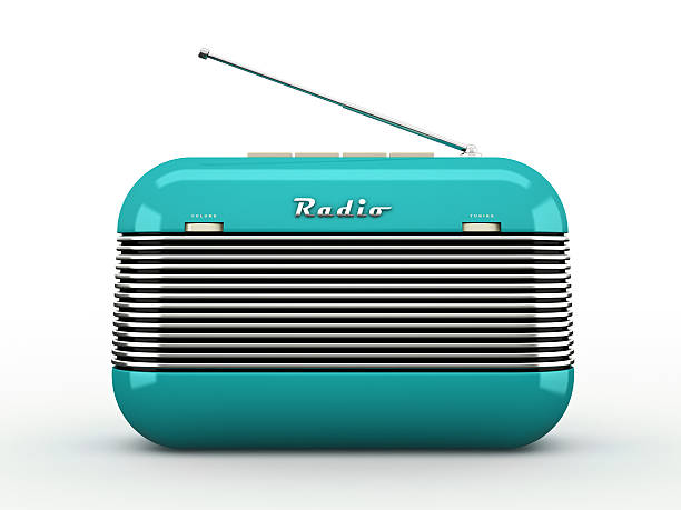 istock Old blue vintage retro style radio receiver 525690251