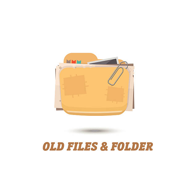 ilustrações, clipart, desenhos animados e ícones de o arquivo e folder. lixo arquivo de vetor ilustração - envelope opening stack open