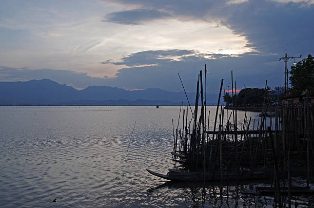 istock Lake at sunset in Thailand 525695257