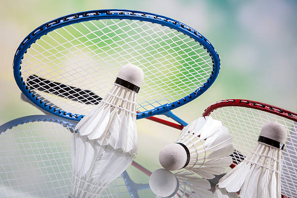 istock Set of badminton. Paddle and the shuttlecock. 525695541