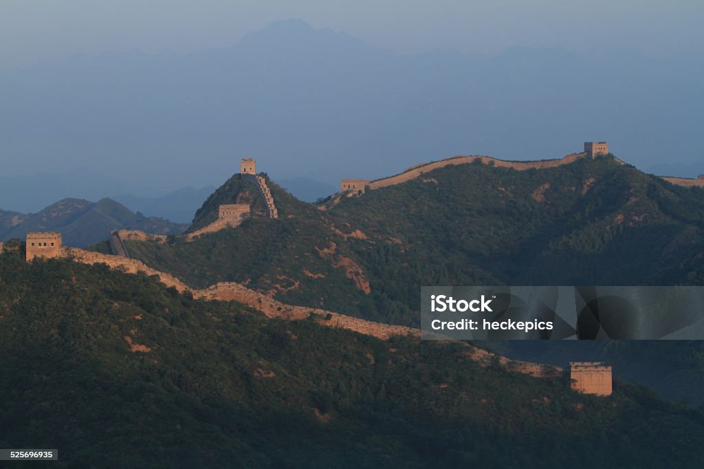 The Great Wall of China at Jinshanling at sunrise Asia Stock Photo
