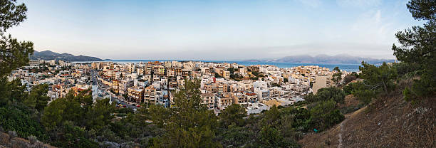 istock Evening panorama from top of Agios Nikolaos 525714559