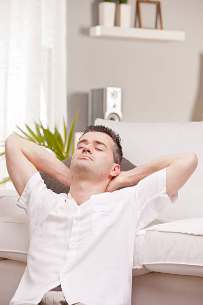 istock relaxed man having finally his time off 525715213