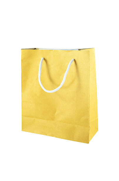 istock Blank brown paper bag isolated on white background 525716717