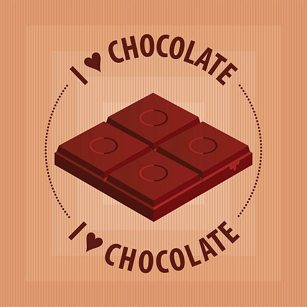 I love Chocolate vector art illustration