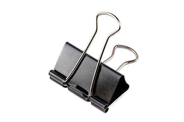 istock Image of the group black steel paperclips 525718511