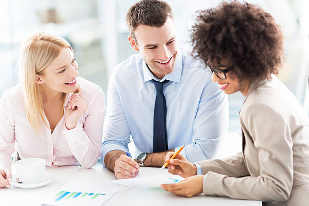 istock Business people discussing in office 525719955