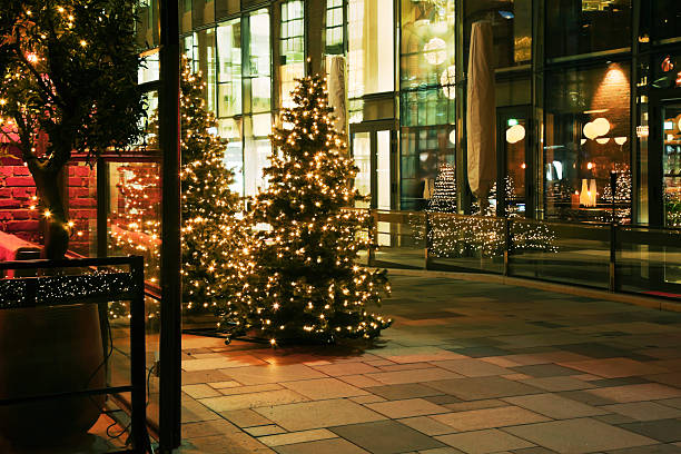 istock Christmas trees in the city. 525720345