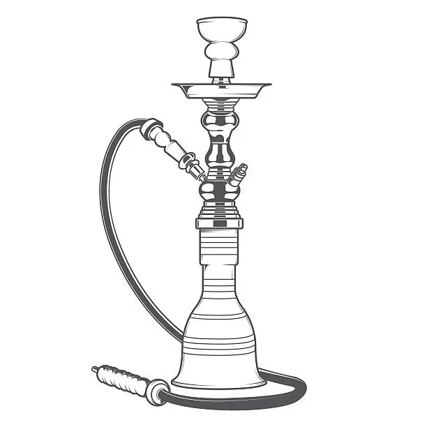 Vector illustration of Shisha with Pipe