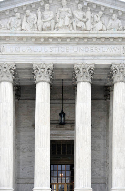 waszyngton d.c., usa: budynek sądu najwyższego - corinthian courthouse column legal system zdjęcia i obrazy z banku zdjęć