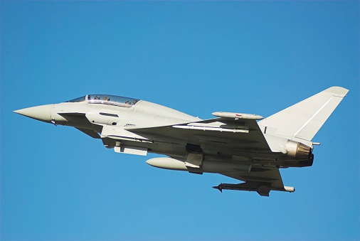 Trail Eurofighter Typhoon carrying out trials