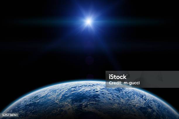 Sunrise From Space Stock Photo - Download Image Now - Planet Earth, Satellite View, Black Background