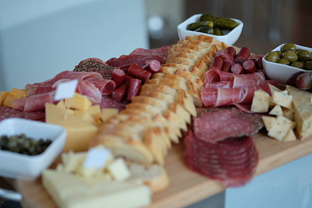 istock Charcuterie meat and cheese board. 525736516