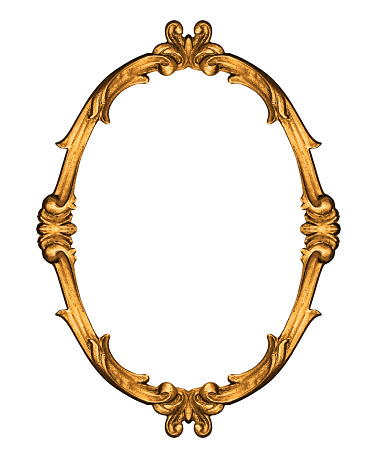 Gold vintage frame -Clipping Path