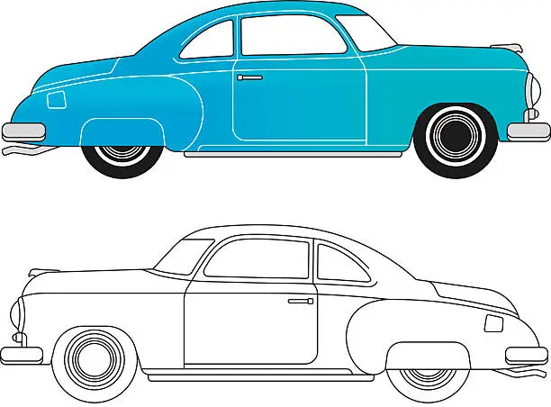 Vector illustration of Classic Car Concept
