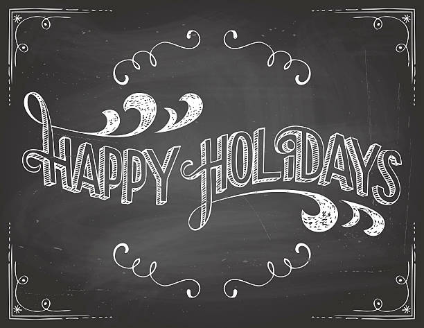 Happy Holidays Tafel – Vektorgrafik