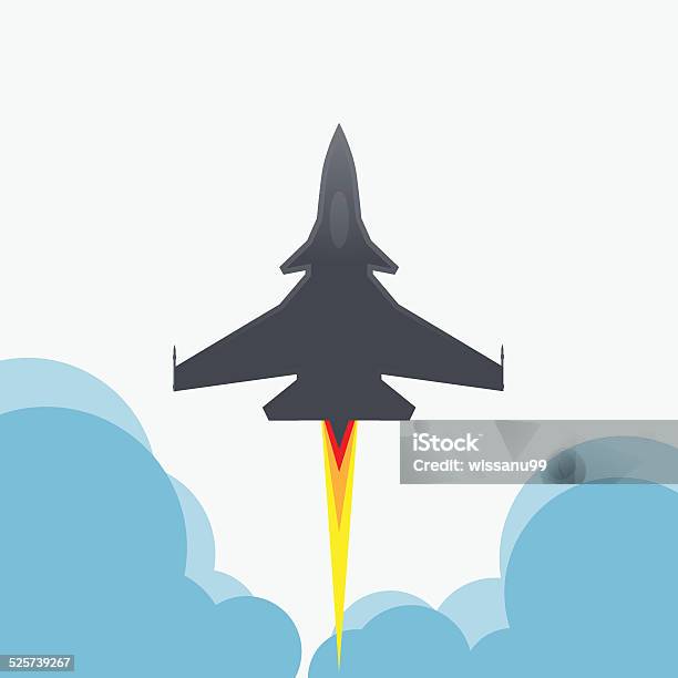 Jet Fighter Aircraft Flying Up Stock Illustration - Download Image Now - Aggression, Air Vehicle, Aircraft Wing