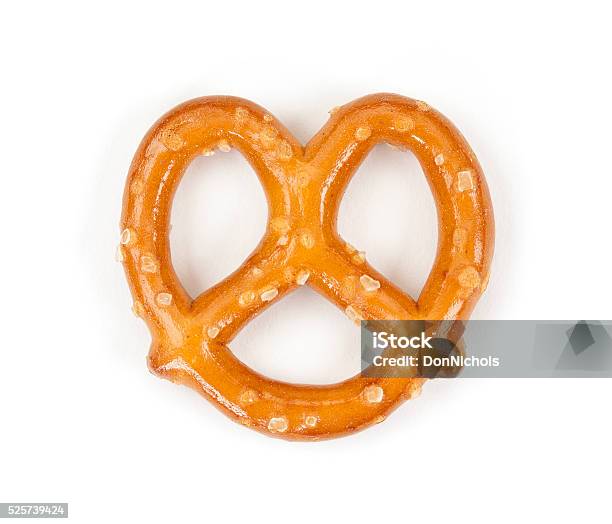 Pretzel Isolated On White Stock Photo - Download Image Now - Pretzel, White Background, Cut Out