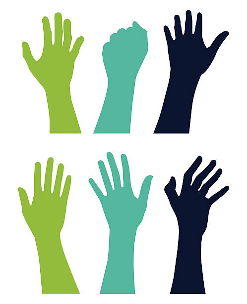 Human Hands vector art illustration