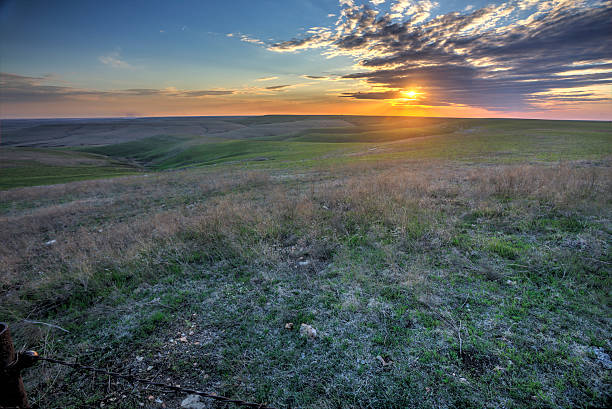 istock sunset over the Flint Hills, Kansas 525740160