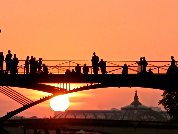Paris Sunset stock photo