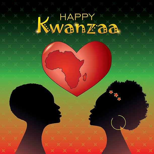 ilustrações, clipart, desenhos animados e ícones de kwanzaa2 - human heart red vector illustration and painting