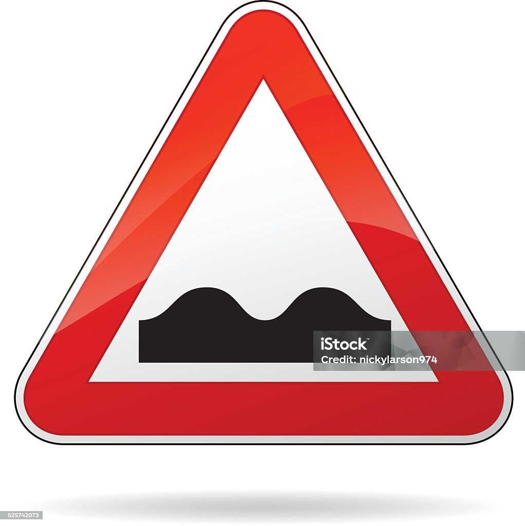 bump sign illustration of triangular isolated sign for bump Animal Hump stock vector