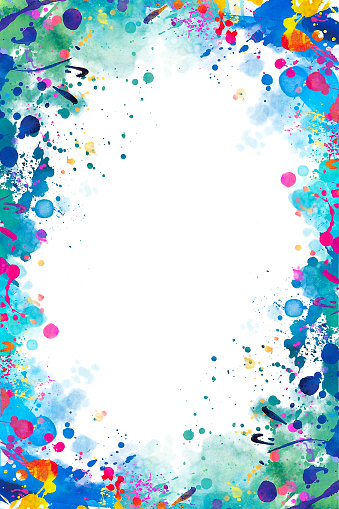 Colorful splattered frame