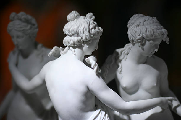 istock Marble statue of three naked women 525752203