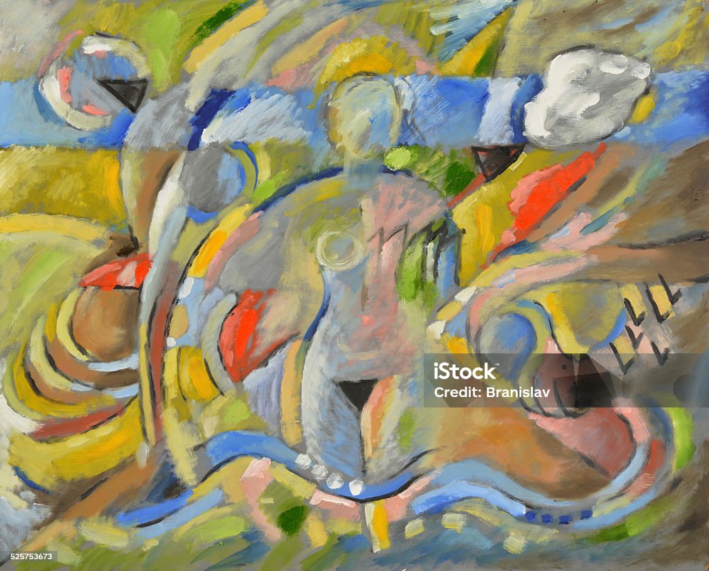 Venus of the Fields abstract oil painting by B.M. Abstract stock illustration