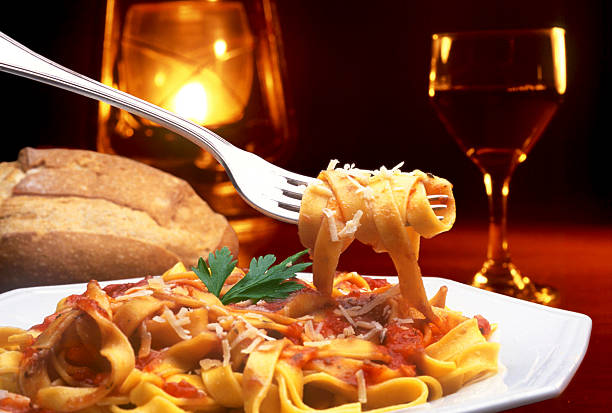 istock Pasta with tomato sauce and cheese 525754333