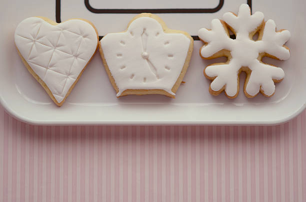 Happy new year vintage cookies . Winter mood.