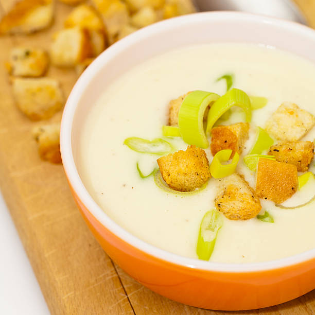 istock Bowl of Leek and Potato soup 525769991