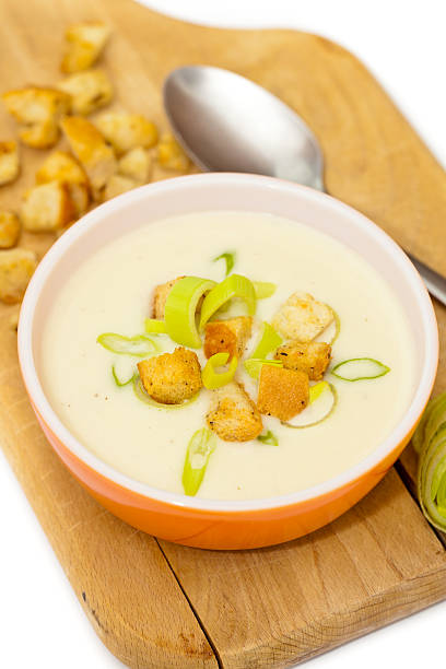 istock Bowl of Leek and Potato soup 525769995