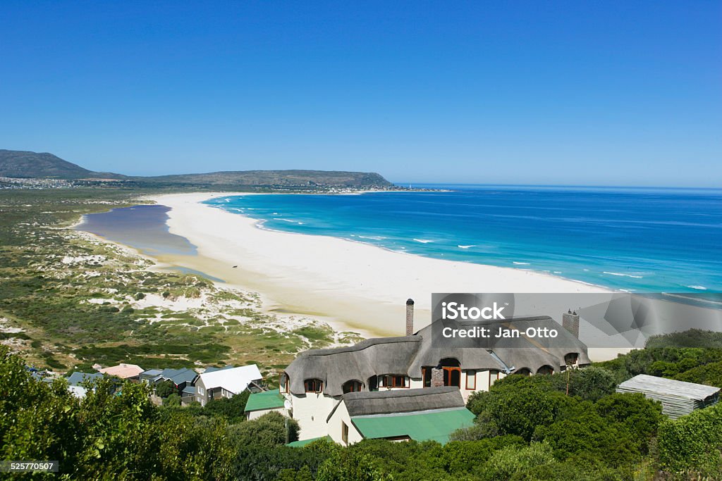 Strand von Kommetjie und Long Beach in South Africa - Lizenzfrei Strohdach Stock-Foto