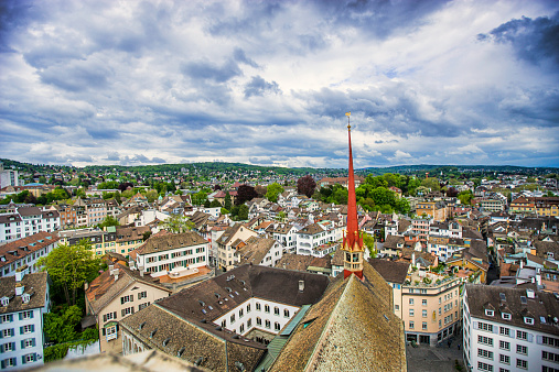 Zurich cityscape from above