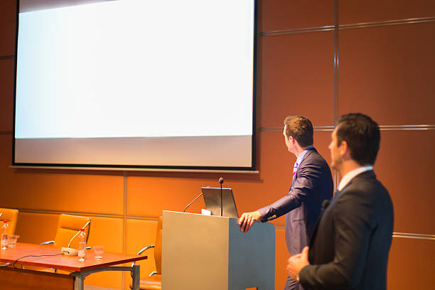 istock Public speaker at Business Conference. 525771041