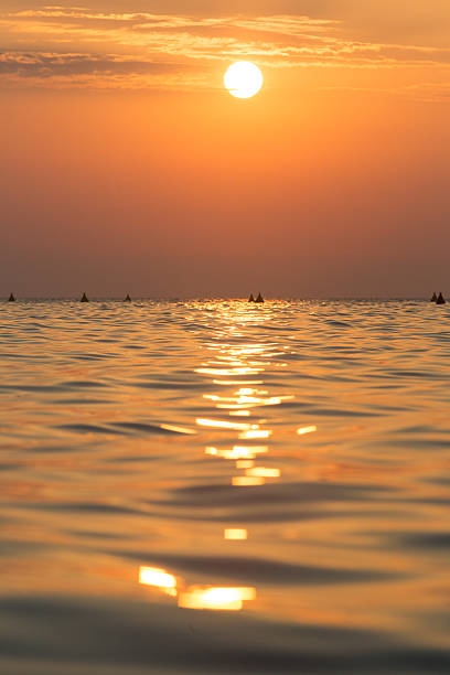 istock Beautiful sunset on the beach 525771219