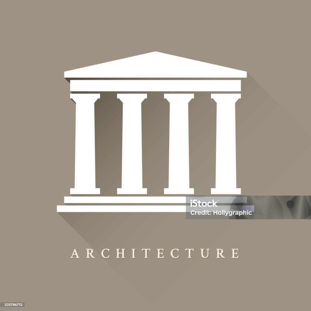 Architecture symbol Architecture greek building symbol Architectural Column stock vector