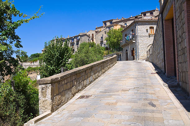 Panoramic view of Guardia Perticara. Basilicata. Italy.