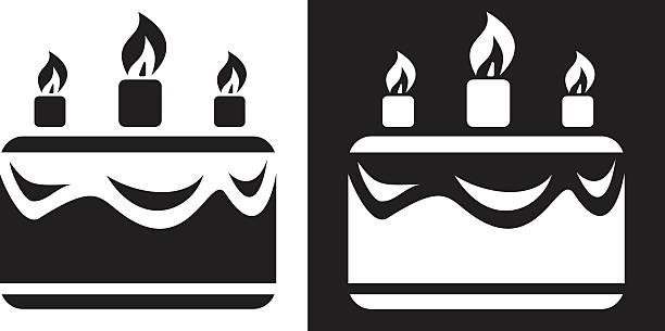 Birthday cake vector art illustration