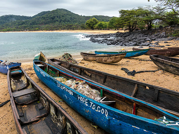 sieć kajaki - rowboat fishing africa fishing industry zdjęcia i obrazy z banku zdjęć