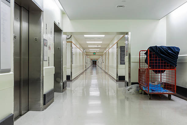 istock Corridor in a modern hospital. 525790237