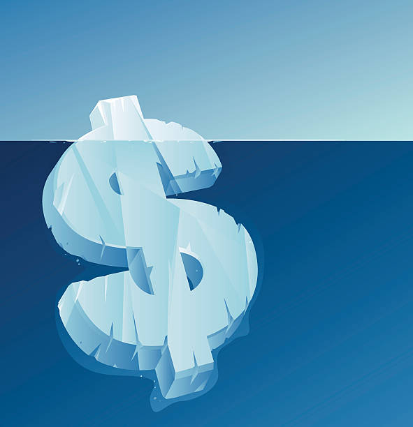 氷山 - frozen currency finance ice点のイラスト素材／クリップアート素材／マンガ素材／アイコン素材